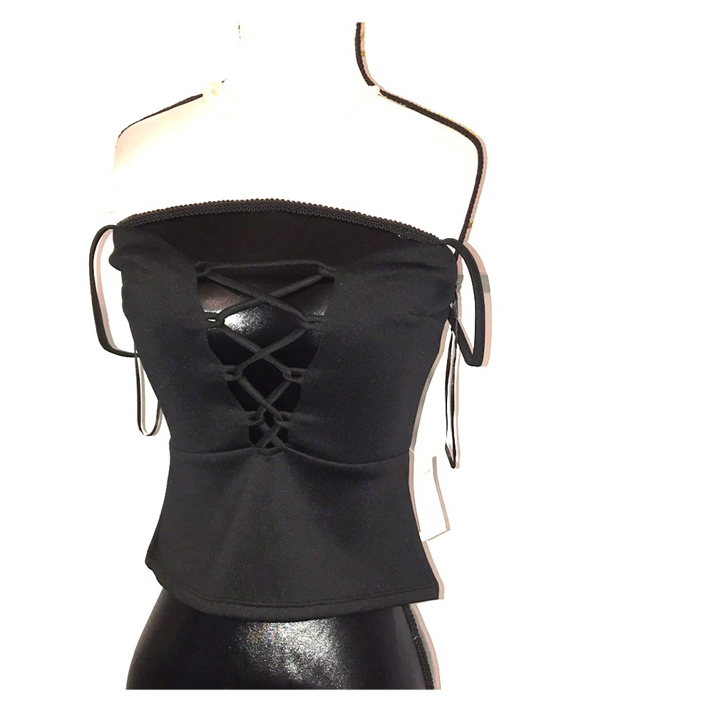 Low front black shirt